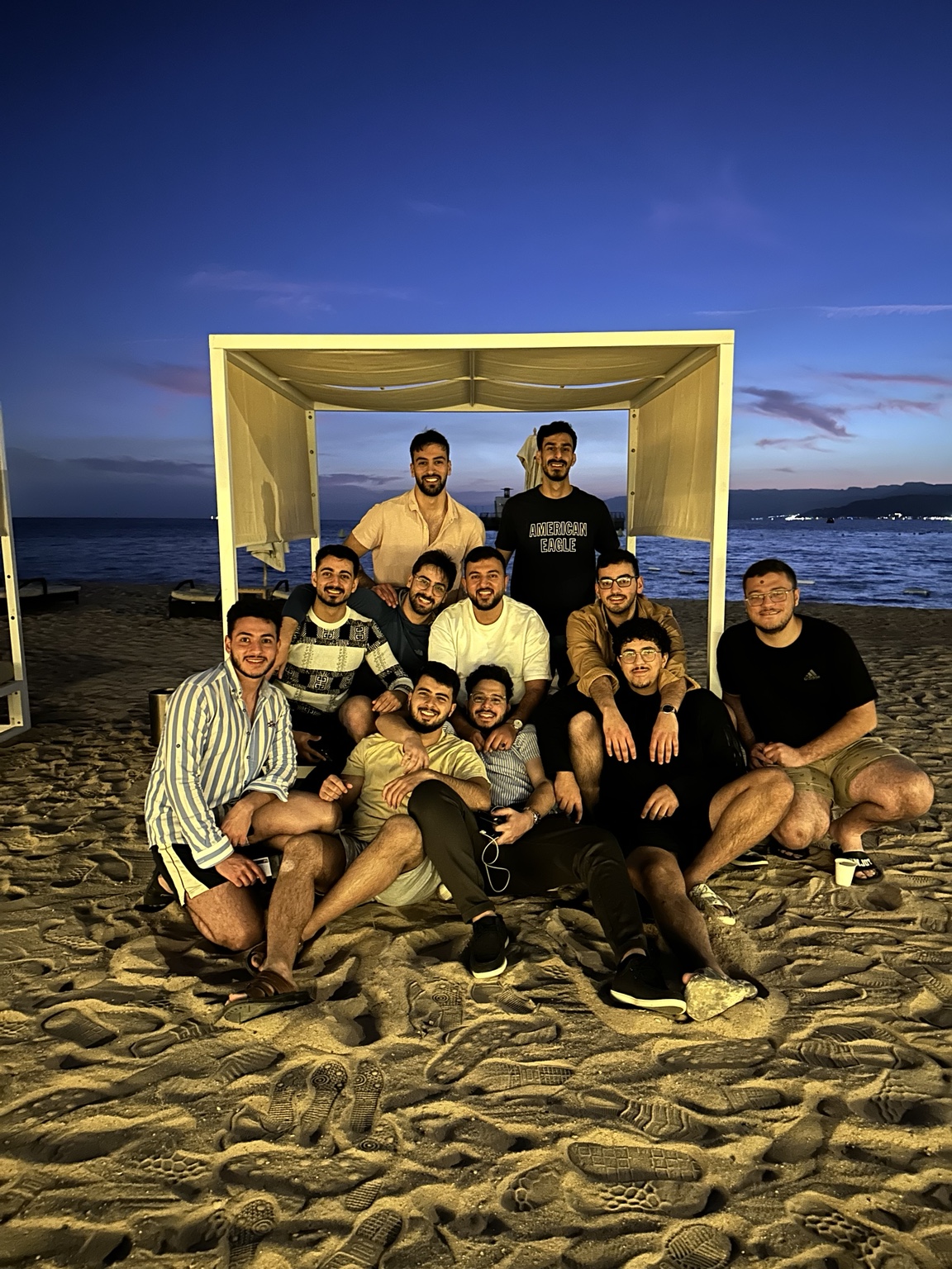JUST LC delegates gathered by the sea in Aqaba