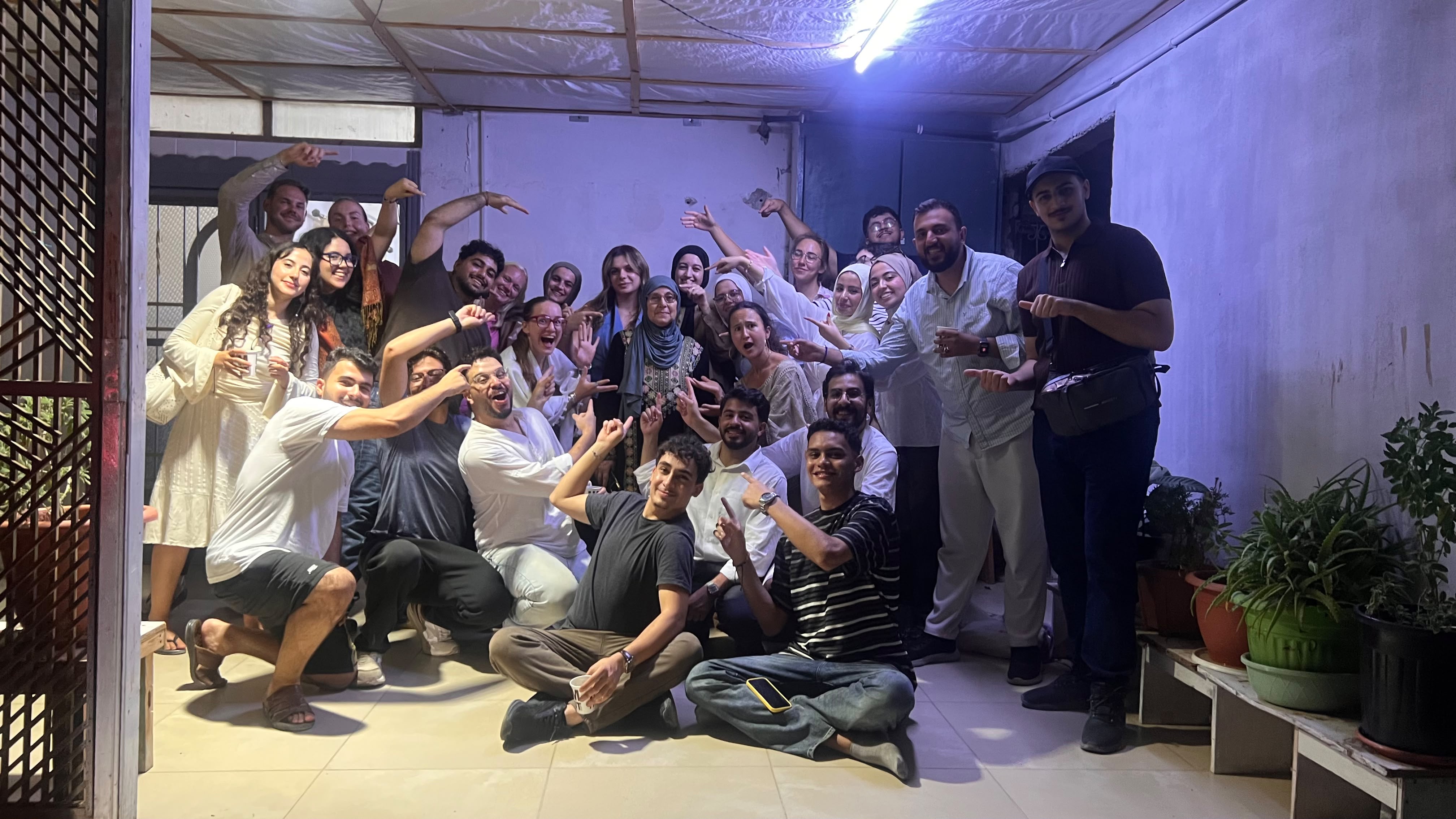 JUST LC members gathered with incoming exchange students during the August program