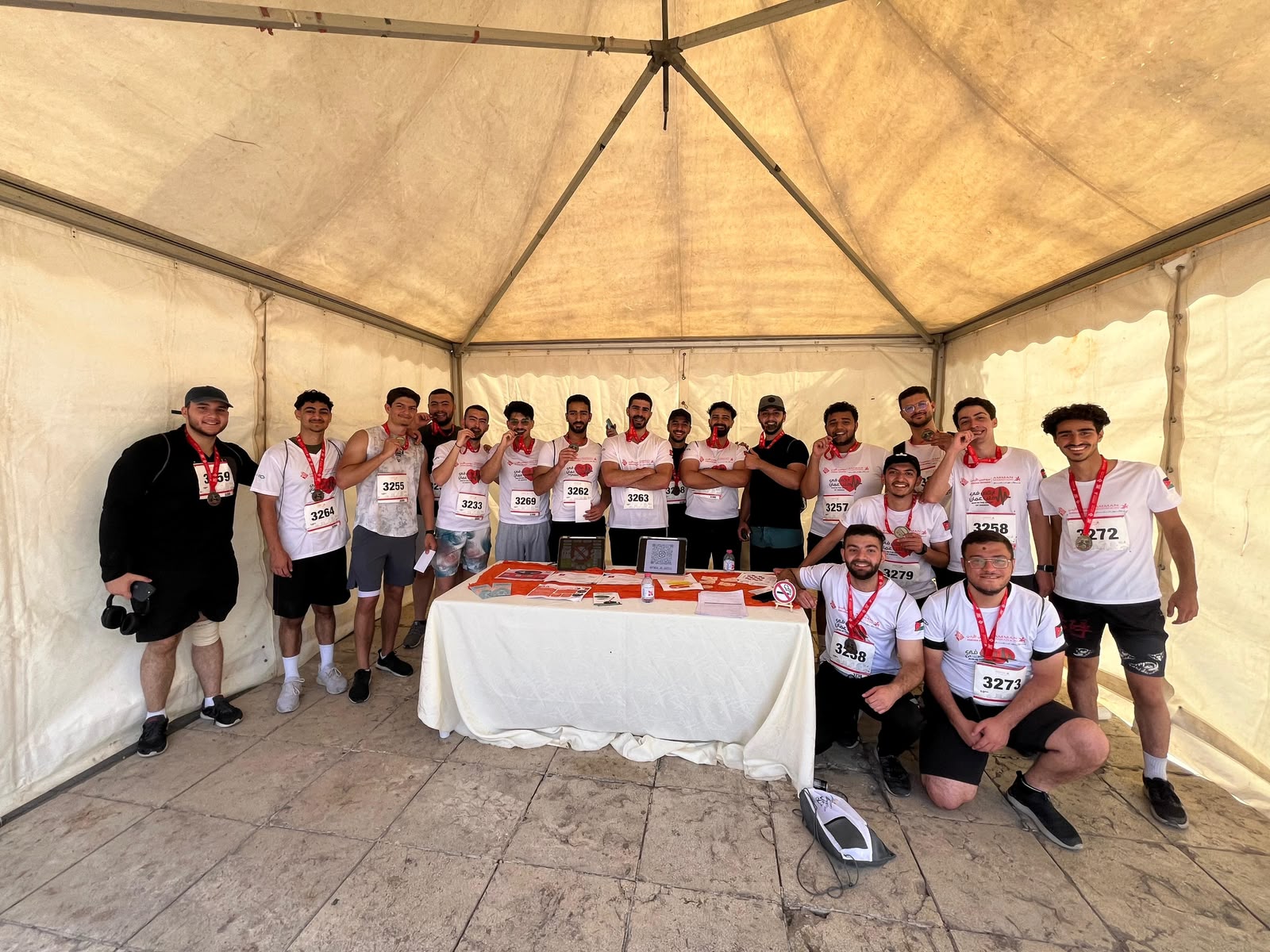 Breathe for Life volunteers gathered at a public-health sports event