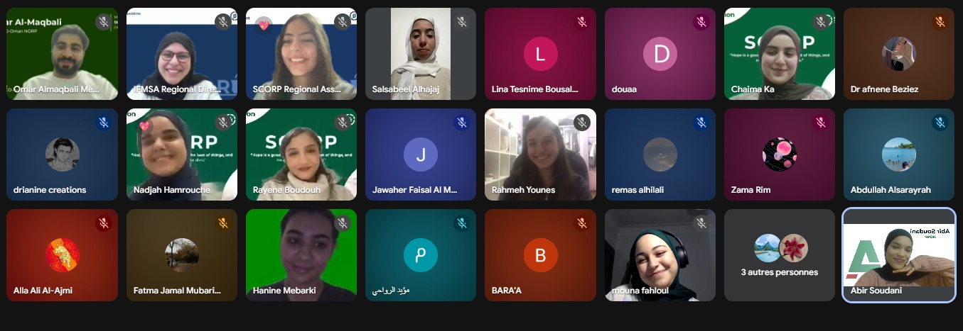 Medical students attending an online regional SCORP session